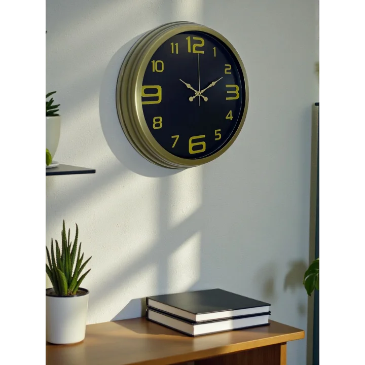 Mey İthalat® 40 Cm Metal Eskitme Vintage Duvar Saati