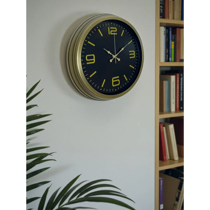 Mey İthalat® 40 Cm Metal Eskitme Vintage Duvar Saati