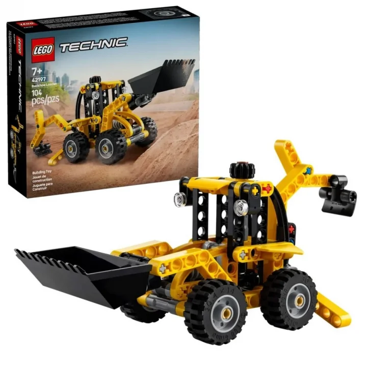 Mey İthalat® 42197   Technic Kazıcı Yükleyici 104 parça +7 yaş