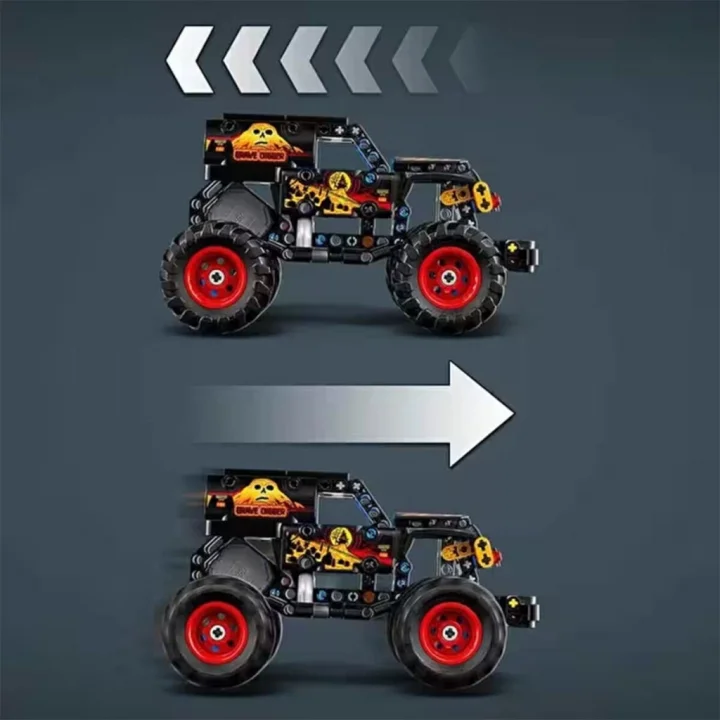 Mey İthalat® 42219 Technic Monster Jam Grave Digger 263 parça +7 yaş