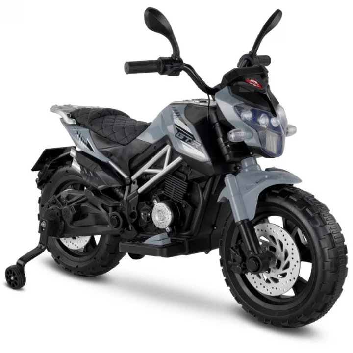 Mey İthalat® 447 Motocross Akülü Motorsiklet 12V Gri