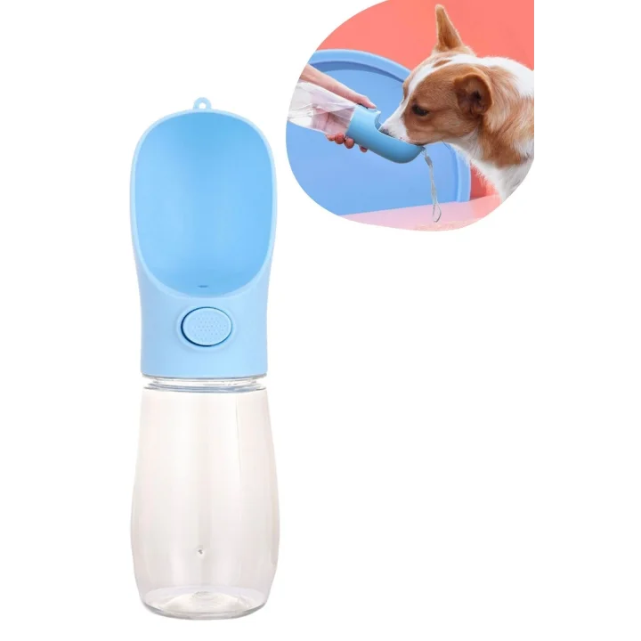 Mey İthalat®  450 ml Taşınabilir Butonlu Evcil Hayvan Suluğu