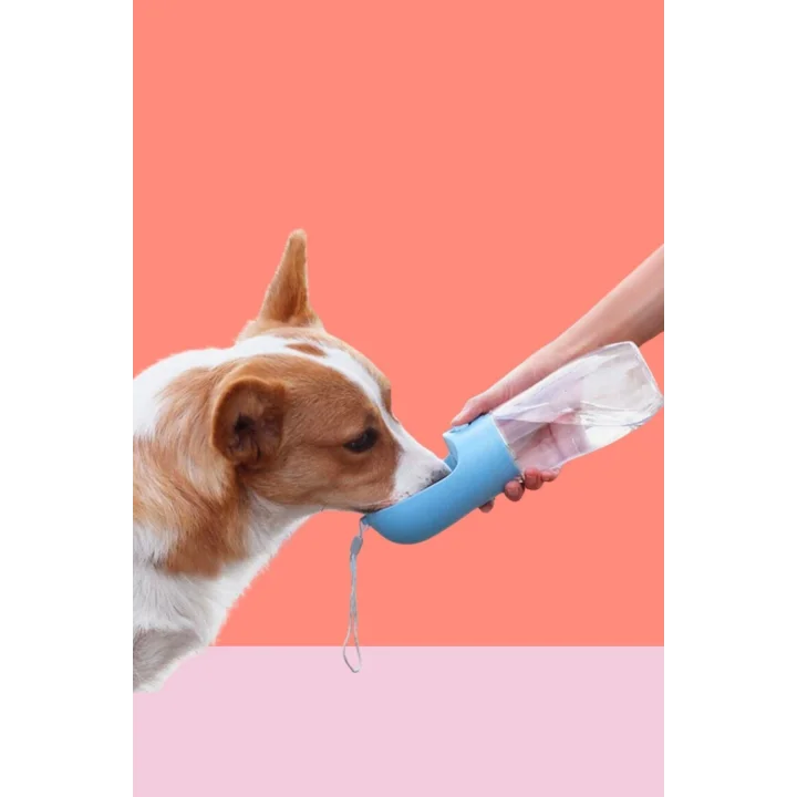 Mey İthalat®  450 ml Taşınabilir Butonlu Evcil Hayvan Suluğu