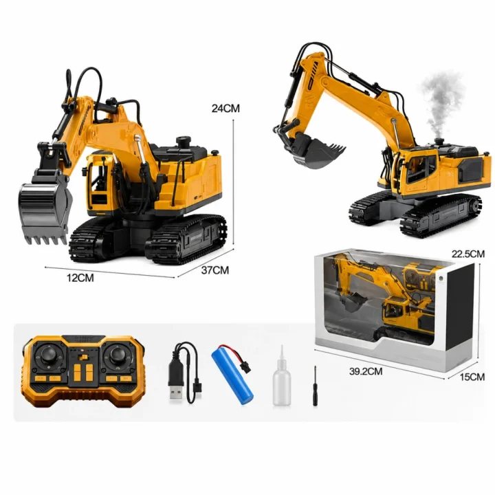 Mey İthalat® 4D-E1 METAL AĞIZLI DUMAN ATAN FARKLI KONTROLLÜ EXCAVATOR