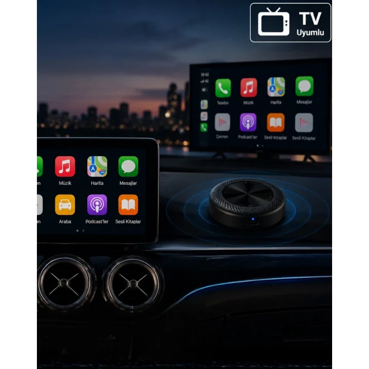 Mey İthalat® 4GB 64GB CarPlay Android Auto Destekli 4G Sim Kartlı Akıllı Multimedya Kutusu