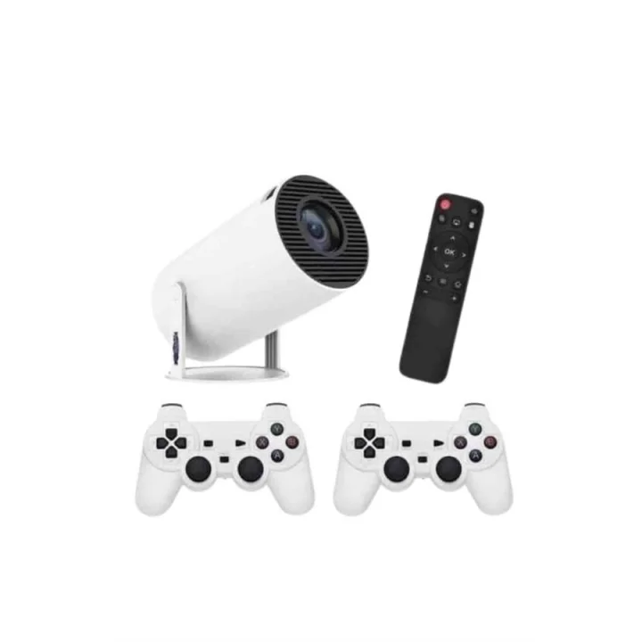 Mey İthalat® 4K Wireless Çift Kollu Kumandalı Oyun Projeksiyonu Retro Video Oyunu Yeni Nesil