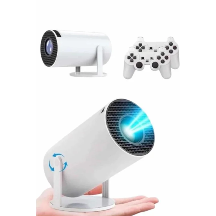 Mey İthalat® 4K Wireless Çift Kollu Kumandalı Oyun Projeksiyonu Retro Video Oyunu Yeni Nesil