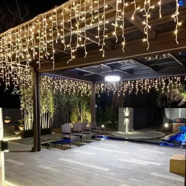 Mey İthalat® 4m 120 LED Çakarlı Perde Işık