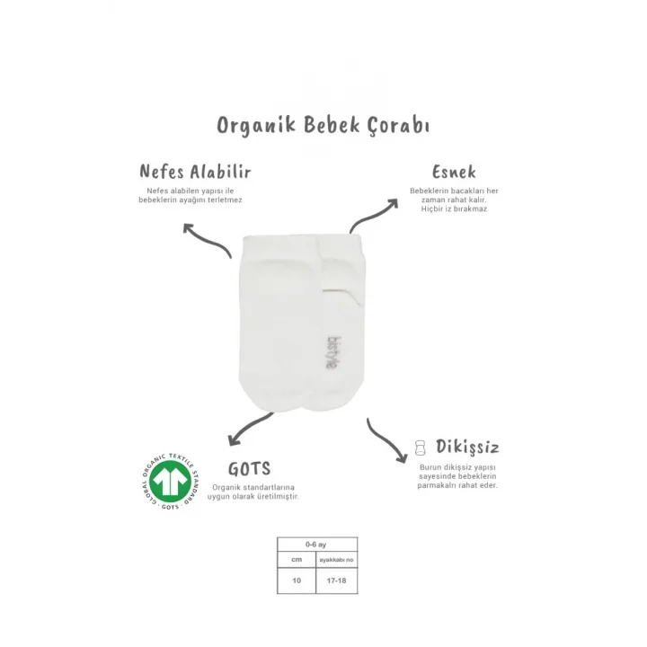 Mey İthalat®   5li Penye Soket Kutulu Basic Çorap 10131 Ekru