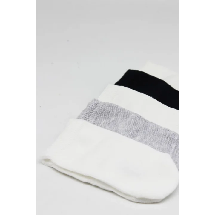 Mey İthalat®   5li Penye Soket Kutulu Basic Çorap 10131 Gri