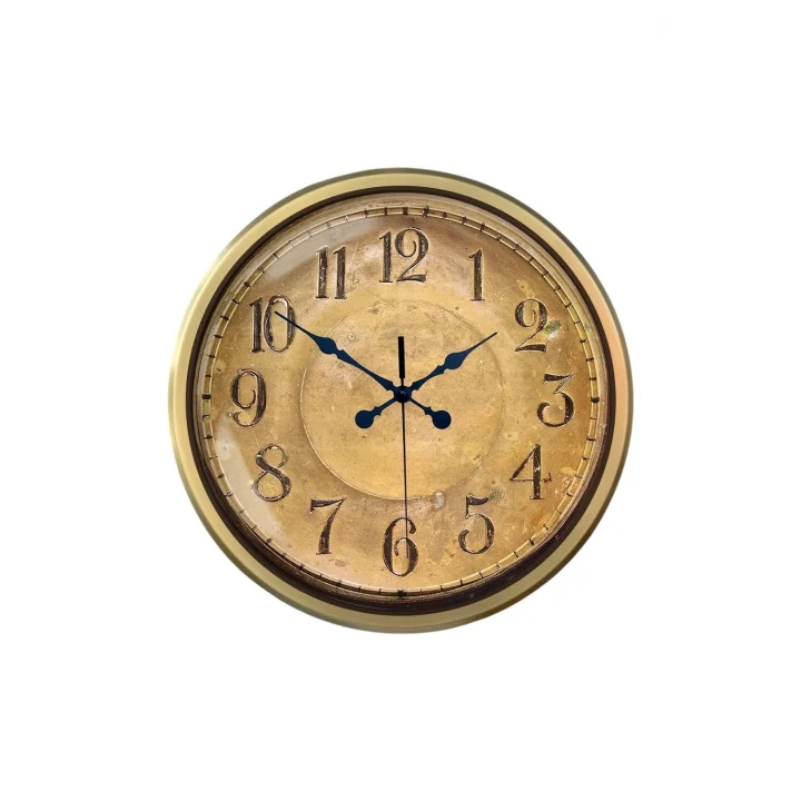 Mey İthalat® 52 cm Eskitme Metal Retro Duvar Saati