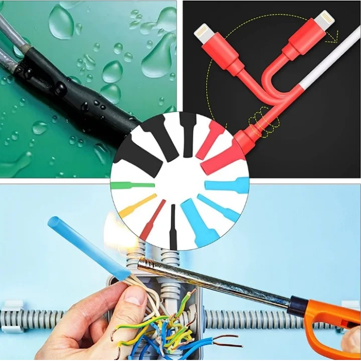 Mey İthalat® 560 Parça Set Isıyla Daralan Makaron Kablo Koruyucu Kılıf