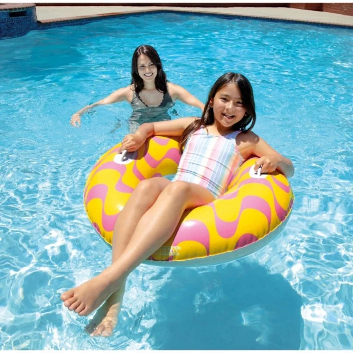 Mey İthalat® 59256 Tutamaçlı Girdap Halkaları Desenli Simit 91 cm
