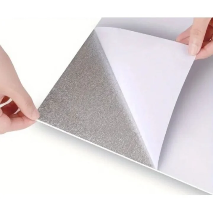 Mey İthalat® 6 Adet Yapışkanlı Beyaz Mermer Desenli Sticker 30x30 cm