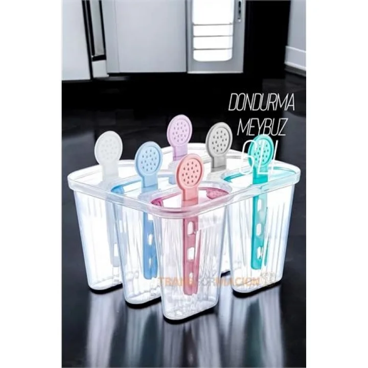 Mey İthalat® 6 lı Dondurma Kalıbı Meybuz Kalıbı 721454
