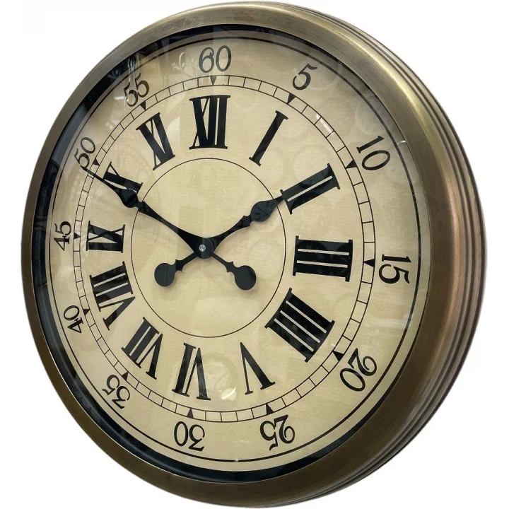 Mey İthalat® 60 Cm Eskitme Metal Eskitme Kadran Duvar Saati