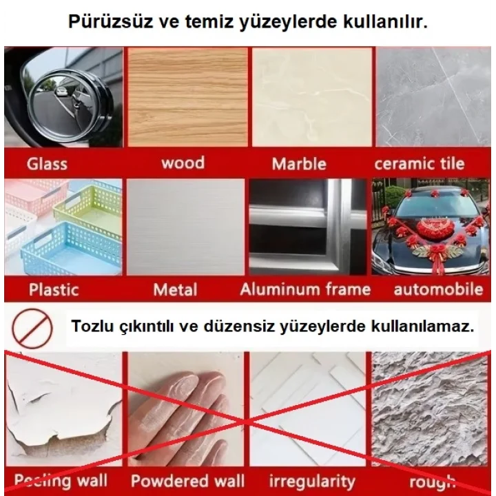 Mey İthalat® 60 Parça Kolay Açılır Güçlü Çift Taraflı Bant 18mm*50mm