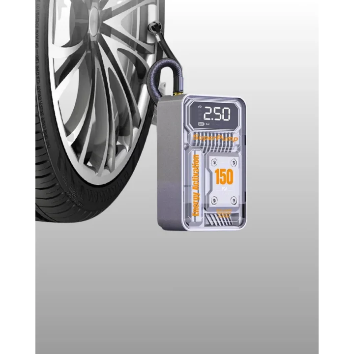 Mey İthalat® 6000mAh Bataryalı LED Ekranlı Akıllı Hava Kompresörü