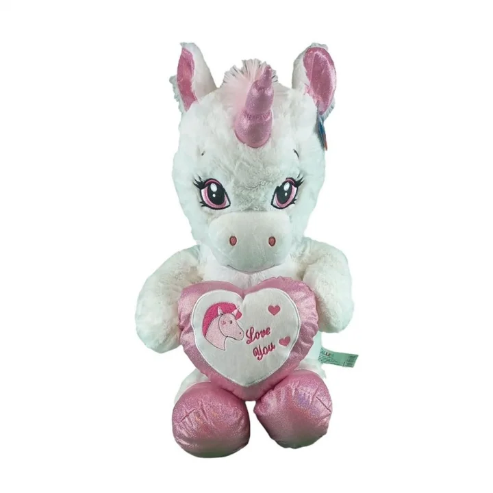 Mey İthalat® 63019 Peluş 60 cm Kalpli Boynuzlu At