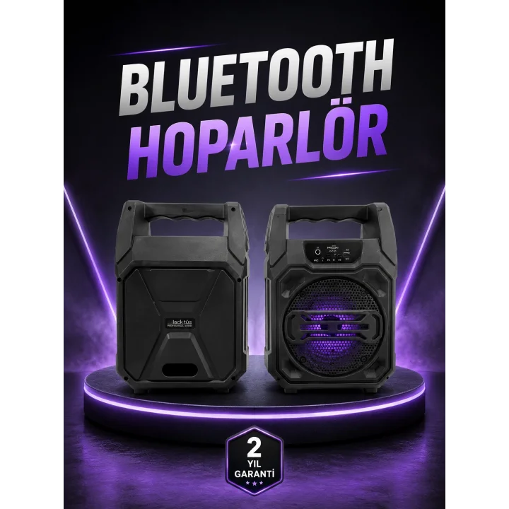 Mey İthalat® 6.5 İnç Kablosuz Hoparlör Bluetooth Bağlantılı Yüksek Ses