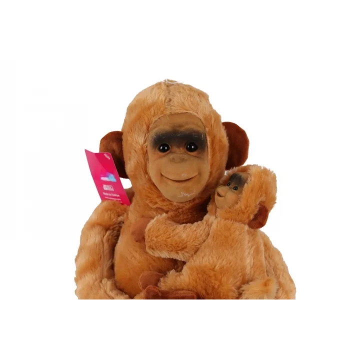 Mey İthalat® 6899 YAVRULU MAYMUN SALAŞ 65 CM