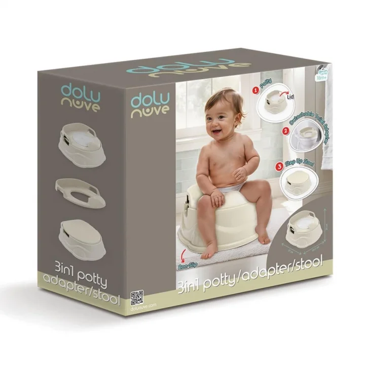 Mey İthalat® 7182 Lazımlık Adaptör Basamak Relax Bej -Dolu Oyuncak