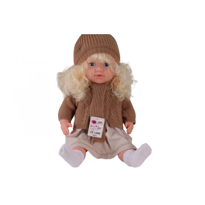 Mey İthalat® 7959 60 CM TRİKOLU HIRKALI SAÇLI BÜYÜK BEBEK
