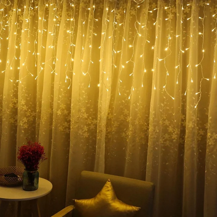 Mey İthalat®  8 Fonksiyonlu 16 Saçaklı Perde Led 3 x 1 (Günışığı)