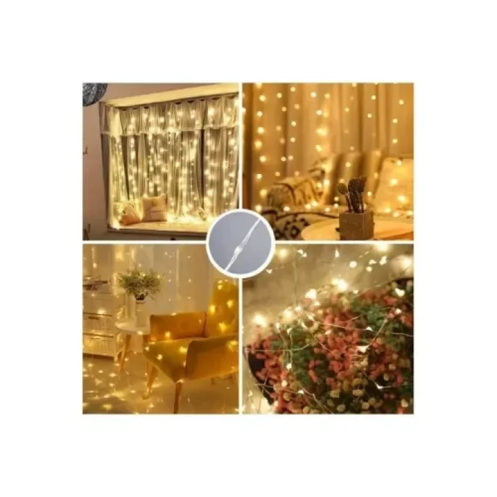 Mey İthalat® 8 Fonksiyonlu Uzaktan Kumandalı Peri Perde Led - 3x3 Metre Günışığı