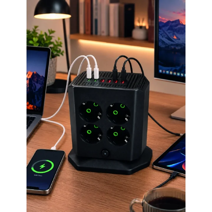 Mey İthalat® 8Lİ ÇOKLU PRİZ