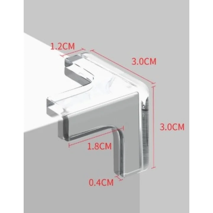 Mey İthalat® 8 li Set Silikon Şeffaf Masa Kenarı Koruma Aparatı
