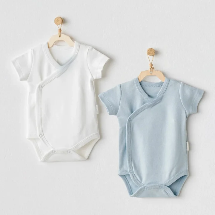 Mey İthalat®   AC25643 2Li Zıbın Body Ekru Mavi