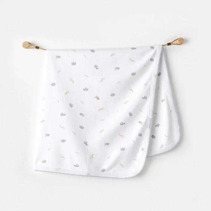 Mey İthalat®   AC25808 Blanket 85x90 Little King Bebek Battaniye White