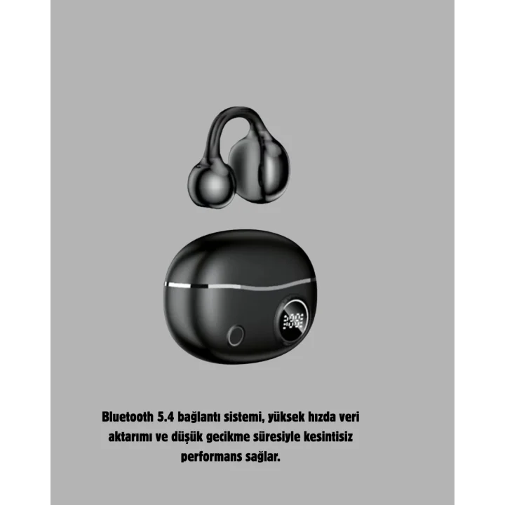 Mey İthalat® Açık Kulak Bluetooth Kulaklık 5.4 APTX Destekli Ergonomik Tasarım