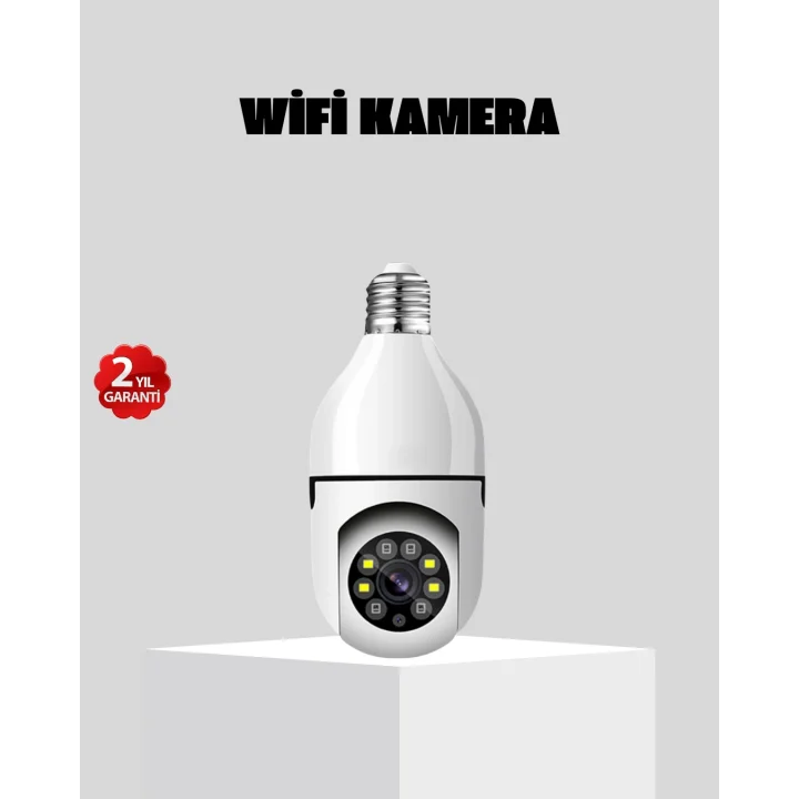 Mey İthalat® Akıllı Duy Kamera 360 Derece Dönebilir ve PTZ Teknolojili