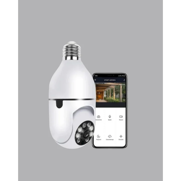 Mey İthalat® Akıllı Duy Kamera 360 Derece Dönebilir ve PTZ Teknolojili