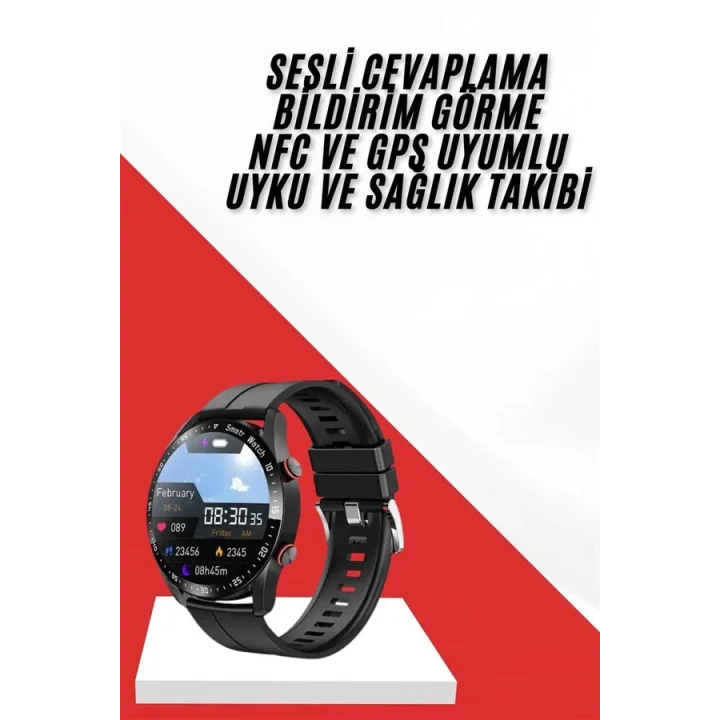 Mey İthalat® Akıllı Saat 3 Kordon Akıllı Saat Android ve İOS Uyumlu Uzun Ömürlü Titreşimli