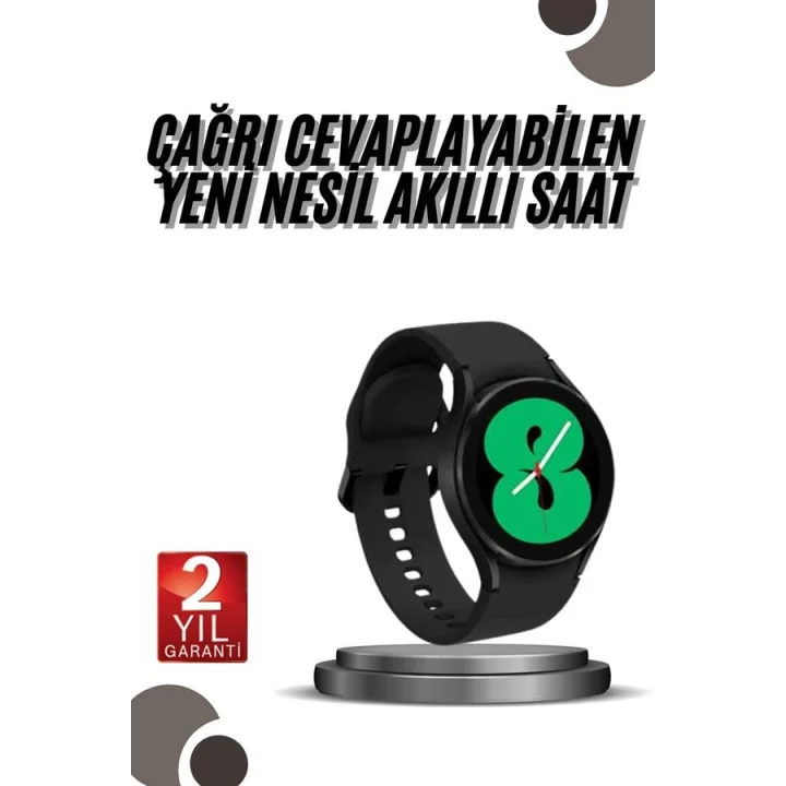 Mey İthalat® Akıllı Saat Bluetooth Bağlantılı Yuvarlak Ekran Plastik Kordonlu