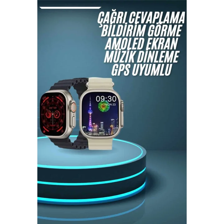 Mey İthalat® Akıllı Saat Çok Fonksiyonlu Uzun Pil Ömürlü Çağrı Cevaplayabilen Kol Saati