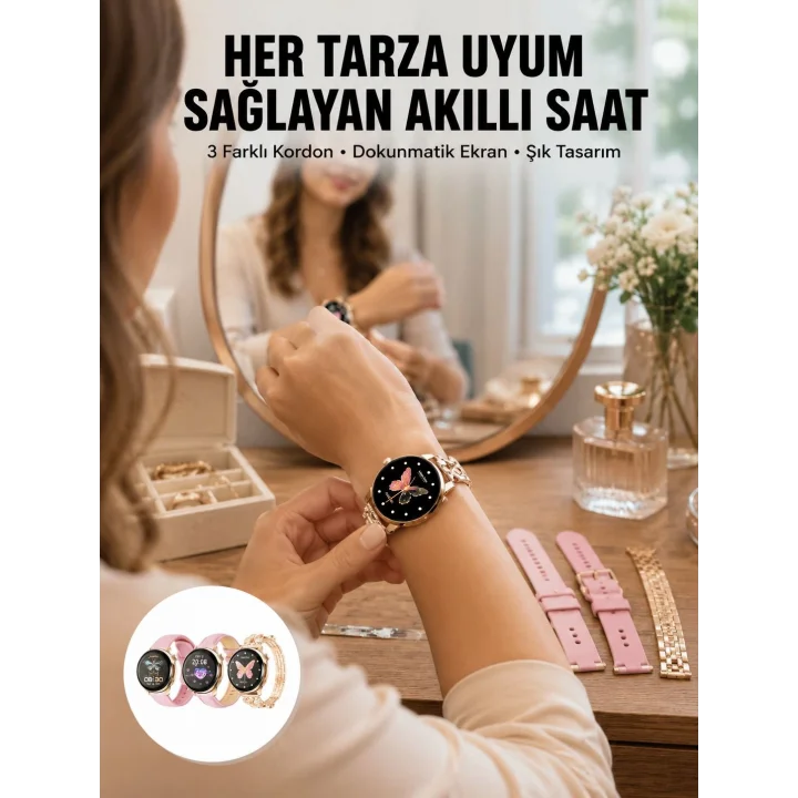 Mey İthalat® Akıllı Saat – Kalp Atış Takipli, Spor Modlu, Uzun Pil Ömürlü Yeni Nesil