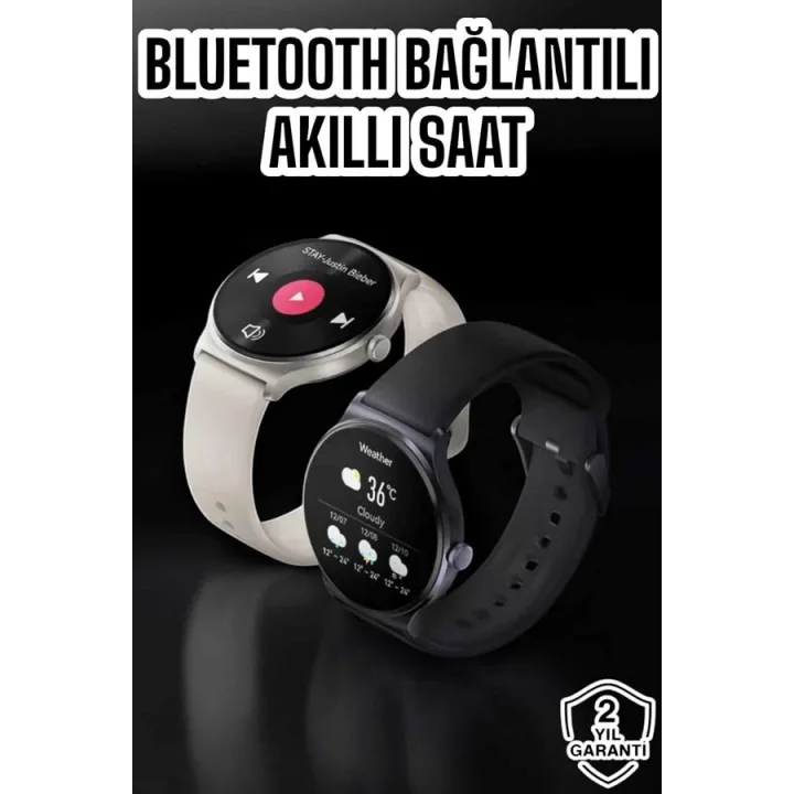Mey İthalat® Akıllı Saat Sesli Görüşme Bluetooth Bağlantılı 3 Kordonlu Yeni Nesil