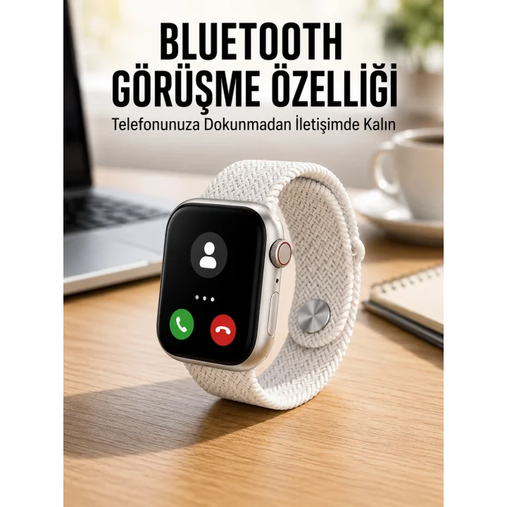 Mey İthalat® Akıllı Saat Tema Değiştirme Uyku ve Sağlık Takibi Bluetooth Bağlantılı