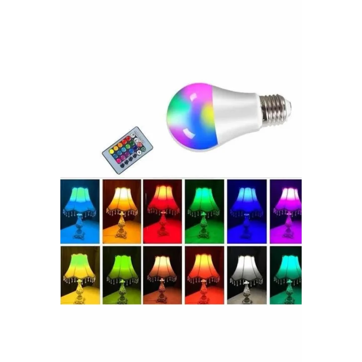 Mey İthalat® Ambiyans Aydınlatma RGB Led Lamba Kumandalı Renk Değiştirebilen