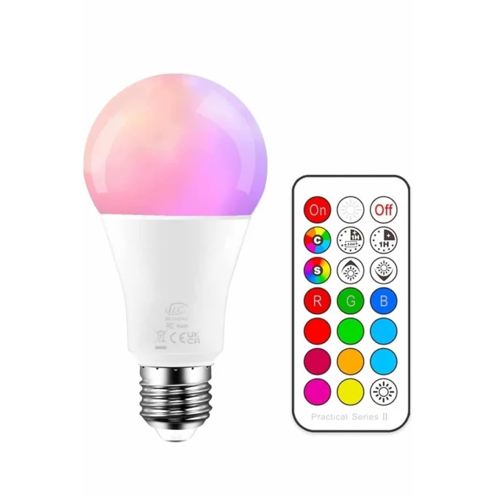 Mey İthalat® Ambiyans Aydınlatma RGB Led Lamba Kumandalı Renk Değiştirebilen