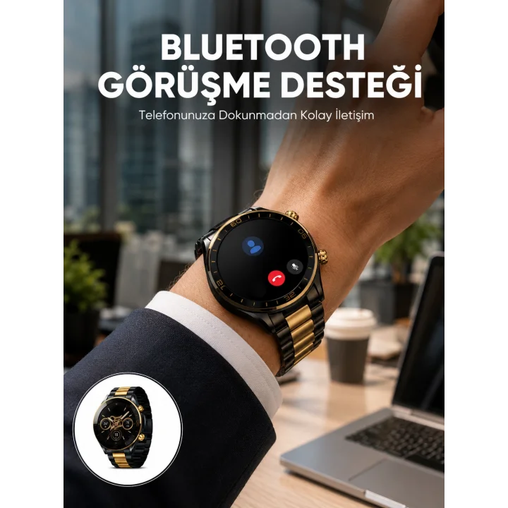 Mey İthalat® Amoled Ekran Akıllı Saat Uyku Nabız Adım Ölçer Su Geçirmez Yeni Nesil