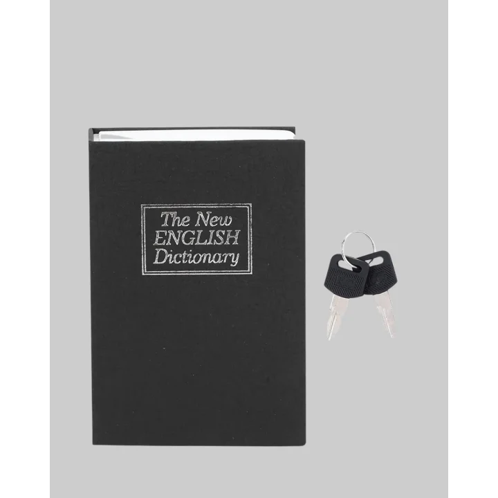 Mey İthalat® Anahtarlı Gizli Kitap Kasa – Metal İç Yapı, Kamuflajlı Sözlük Tasarım