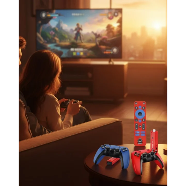 Mey İthalat® Android TV Game Stick 10K HD 3D Oyun Destekli 64GB Konsol