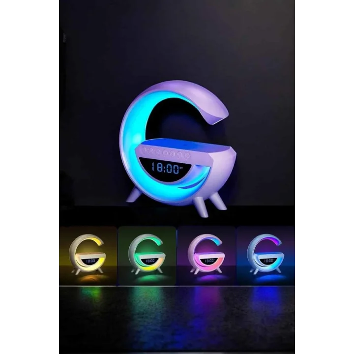 Mey İthalat® Android Uyumlu Akıllı Bluetooth Hoparlör Kablosuz Şarj Cihazı Standı