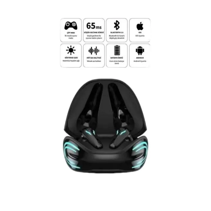 Mey İthalat® Android ve İOS Uyumlu Bluetooth Kulaklık Gaming Kulaklık Mini