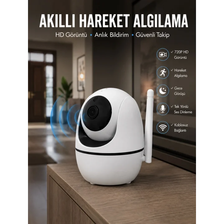 Mey İthalat® Anlık Bildirimli Hareket Sensörlü Full HD Kamera Yeni Nesil